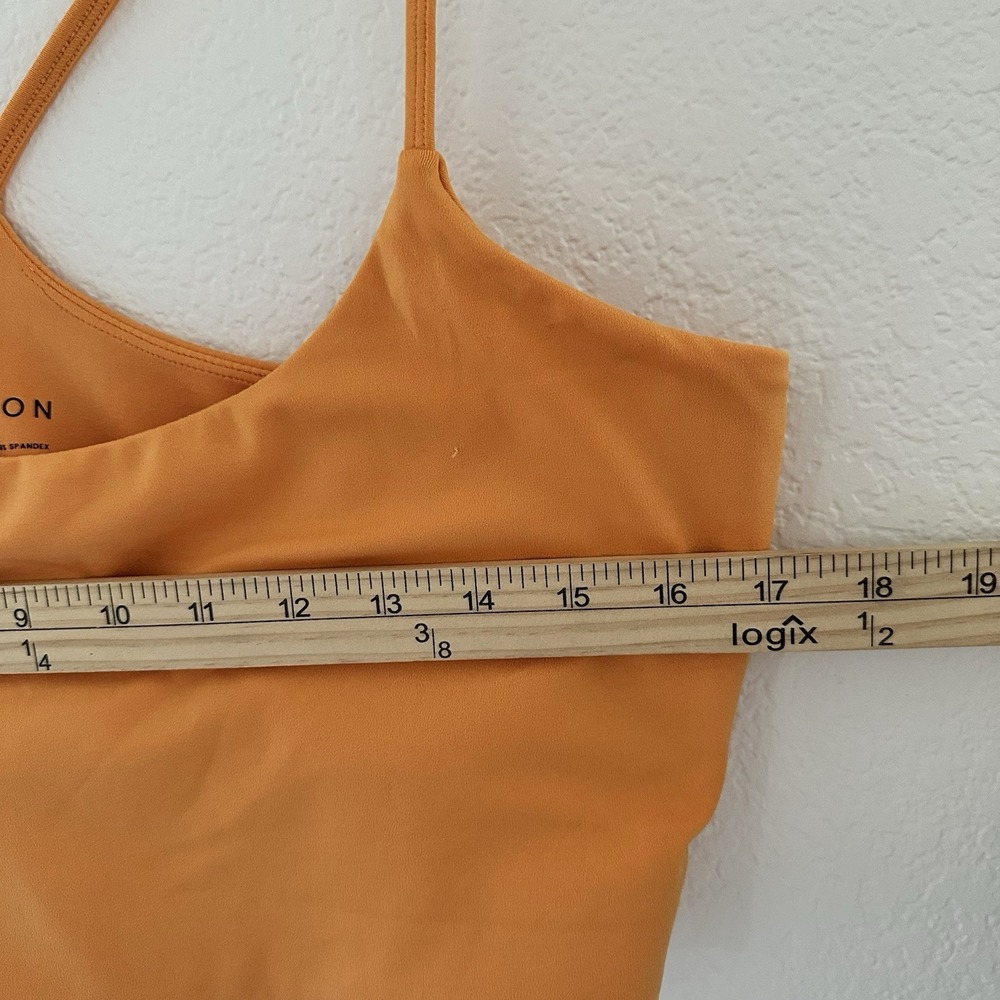 Paragon Sports Bra Women 2XL Orange Racerback Removable Pads Athletic Crop Top - Picture 5 of 9